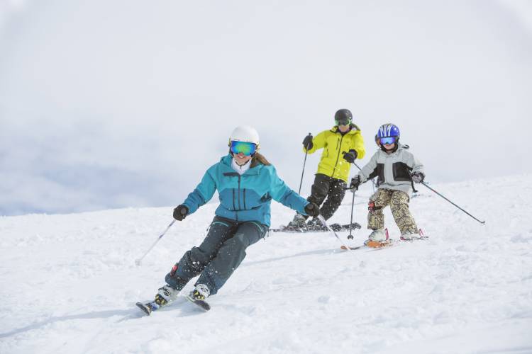 Skiers in the Colorado Mountains