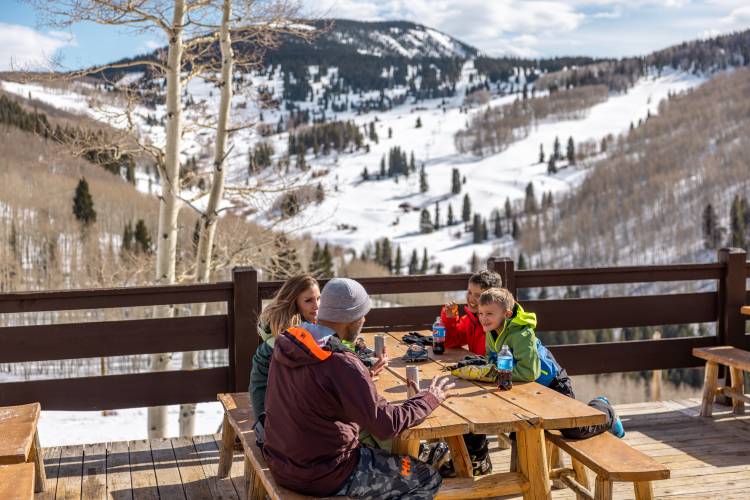 Family Enjoying Deck Days in Beaver Creek