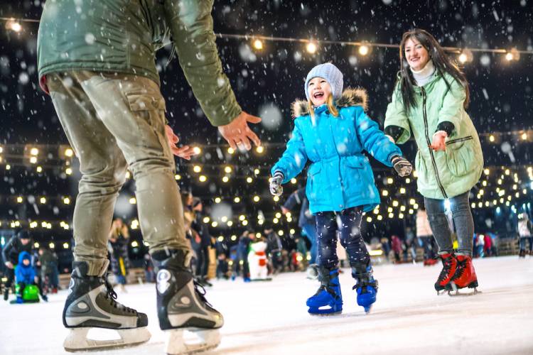 family ice skating